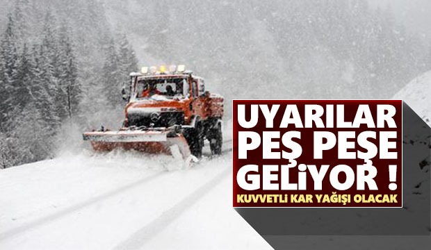 Meteorolojiden kuvvetli kar yağışı uyarısı