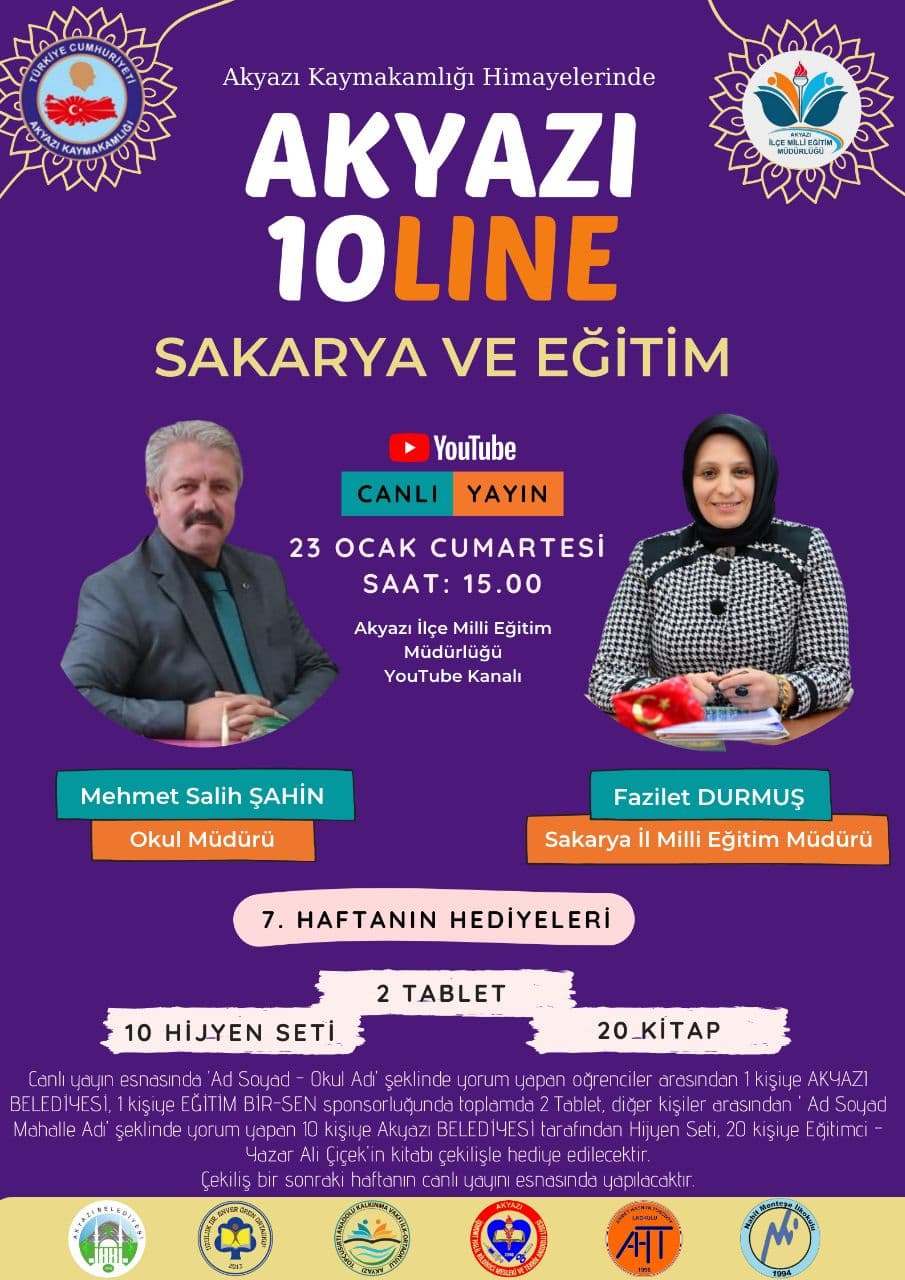 Milli Eğitim Müdürü Durmuş, Akyazı'da canlı yayına katılacak