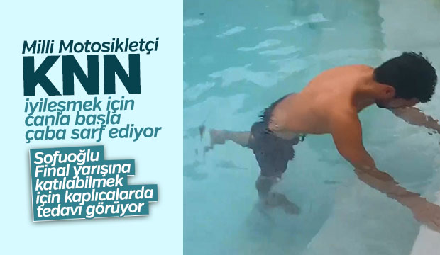 Milli Motosikletçi Kenan Sofuoğlu Kaplıca Suyunda Fizik Tedavi Görüyor