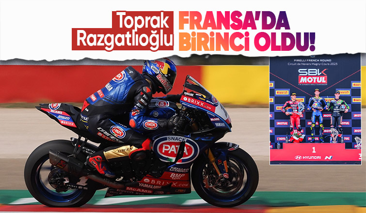 Milli motosikletçi Toprak Razgatlıoğlu, Fransa'da ilk yarışta birinci oldu