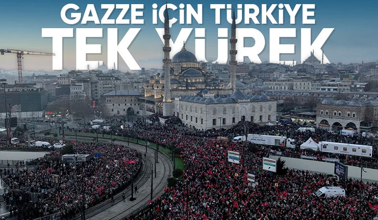 Milyonlar Galata'ya akın etti: Gazze'deki katliama 