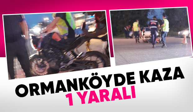 Minibüs ile motosiklet çarpıştı