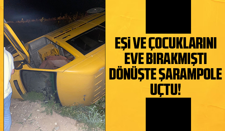 Minibüs şarampole uçtu