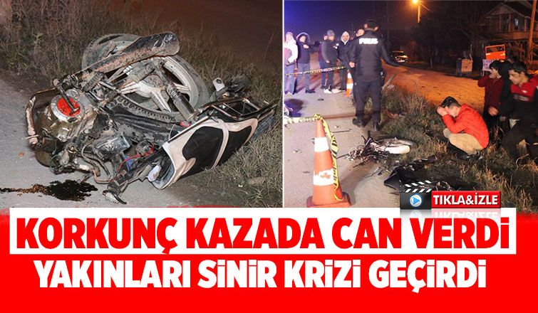 Motosiklet ikiye bölündü sürücü öldü