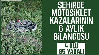 Motosiklet kazalarında bu yıl 4 kişi öldü