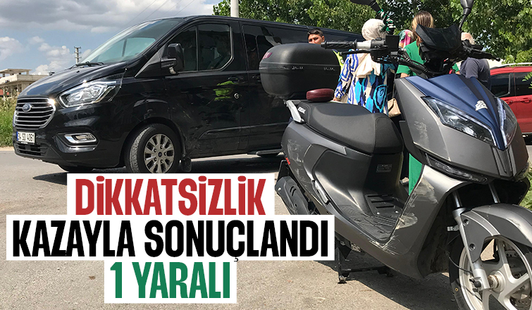 Motosiklet kazası 1 yaralı