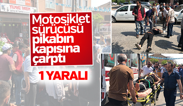 Motosiklet Pikaba Çarptı