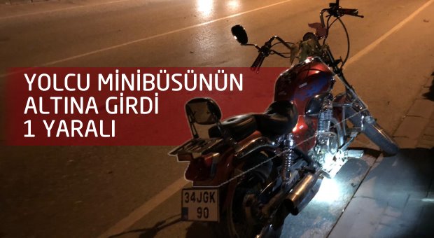Motosiklet Sürücü Minibüse Çarptı 