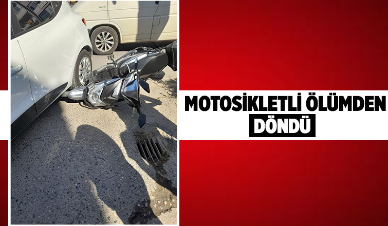 Motosiklet sürücüsü hastanelik oldu