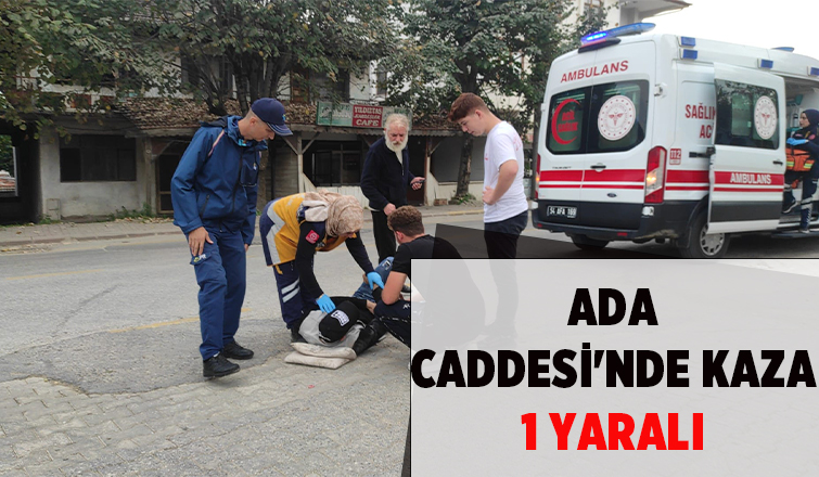 Motosiklet sürücüsü yaralandı