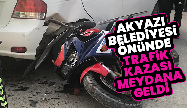 Motosiklete Otomobil Çarptı