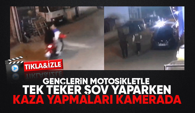Motosikletle tek teker kaza ile sonuçlanmıştı, görüntüsü ortaya çıktı