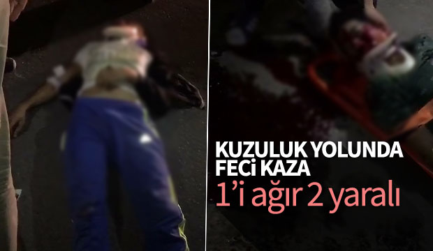 Motosikletler çarpıştı 1'i ağır 2 yaralı