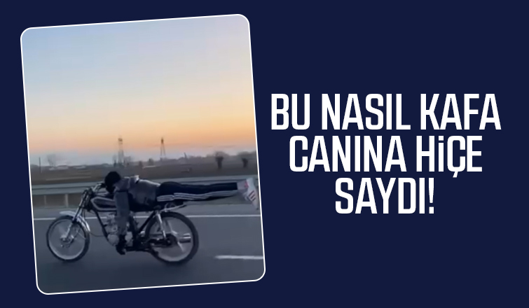 Motosikletli genç ölüme davetiye çıkardı