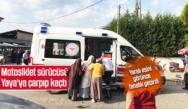 Motosikletli yayaya çarpıp kaçtı