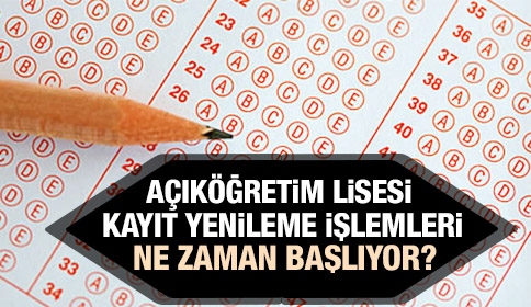 Açıköğretim Lisesi Kayıt Yenileme