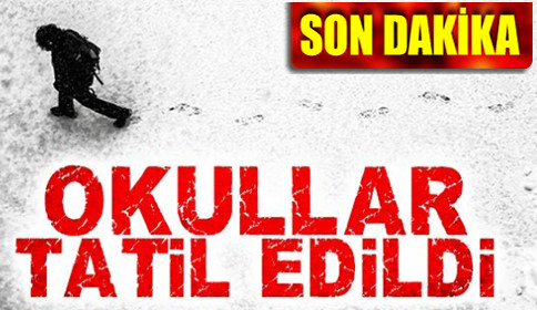 EĞİTİME BİR GÜN KAR TATİLİ 