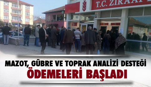 Sakarya’nın Akyazı ilçesinde mazot,gübre ve toprak analizi desteği ödemeleri başladı.