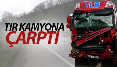Tır Kamyona Çarptı
