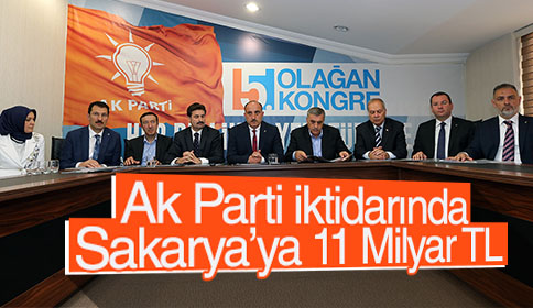AK Parti İktidarında Sakarya’ya 11 Milyar TL