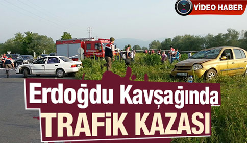 Erdoğdu Kavşağında Trafik Kazası