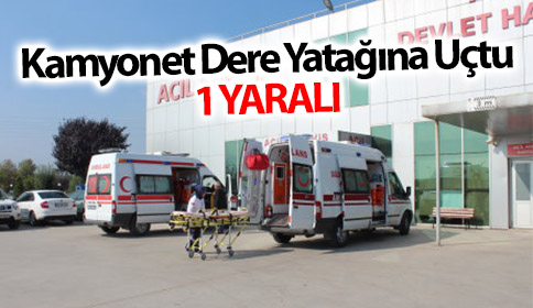 Kamyonet Dere Yatağına Uçtu 1 Yaralı
