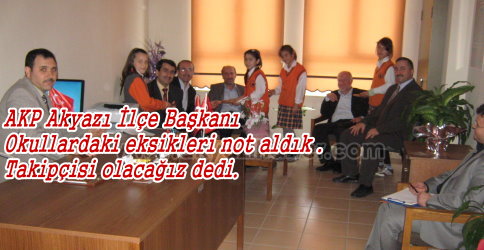 AKP İlçe Teşkilatından Okullara Ziyaret
