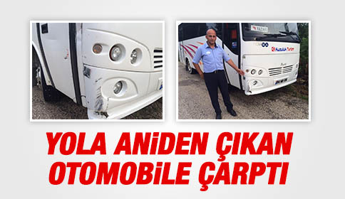 Önüne Atlayan Otomobile Böyle Çarptı