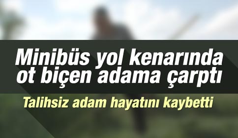 Minibüs Yol Kenarında ki Adama Çarptı