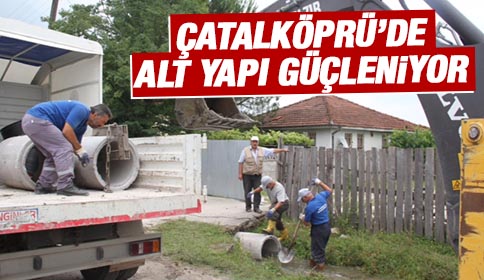 Çatalköprü Mahesine Büz Döşeme Çalışması Başladı