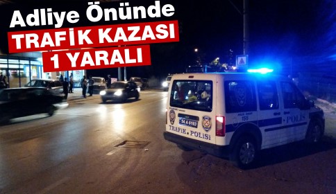 Akyazı Adliyesi önünde trafik kazası meydana geldi.