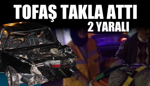 Otomobil Takla Atarak Su Kanalına Uçtu