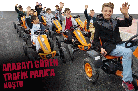 Arabayı Gören Trafik Parka Koşuştu