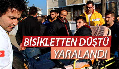 Bisikletten Düştü Yaralandı