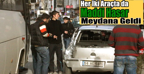 Yolcu Minibüsü arkadan Çarptı