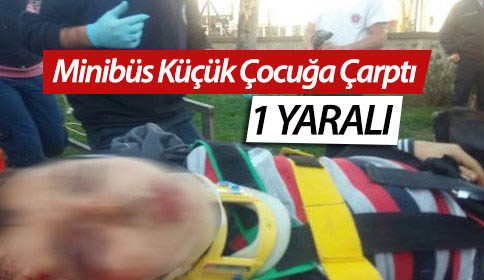 Orman İşletmesi Önünde Minibüs Yayaya Çarptı 1 Yaralı