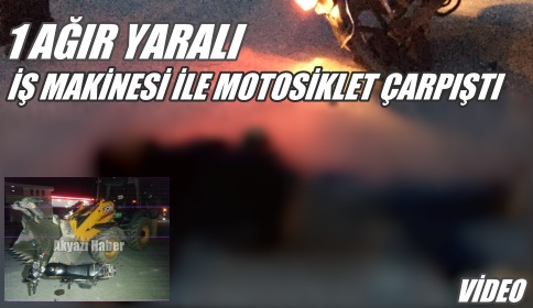 İş Makinasına Çarpan Genç Yaralandı