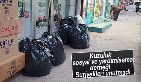 Kuzuluk Sosyal Yardımlaşma Derneği Suriyelileri Unutmadı