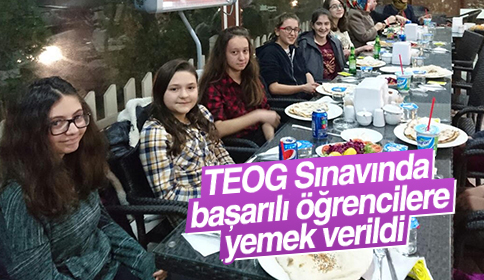 TEOG Sınavında Başarılı Olan Öğrencilere Yemek Ödülü 