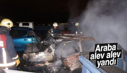 Araba Alev Alev Yandı