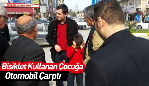 Bisikletli Çocuğa Otomobil Çarptı.