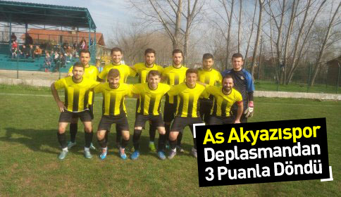 As Akyazıspor Deplasmandan 3 Puanla Döndü