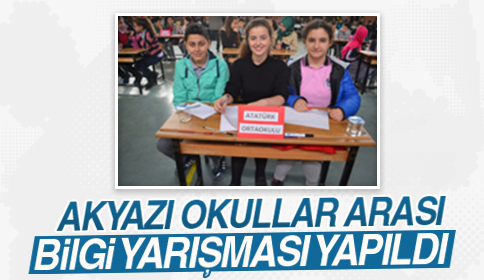 Akyazı Okullar Arası Bilgi Yarışması Yapıldı