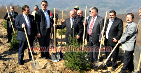 Güveçler Köyünde 1600 Fidan Dikildi