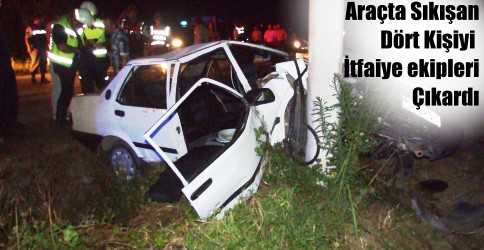 Yuvalak Yolunda Kaza 4 Yaralı