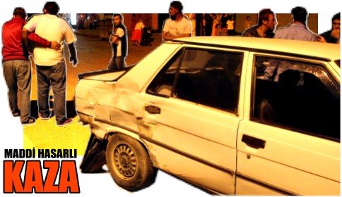 Jandarma Sapağında Maddi Hasarlı Kaza