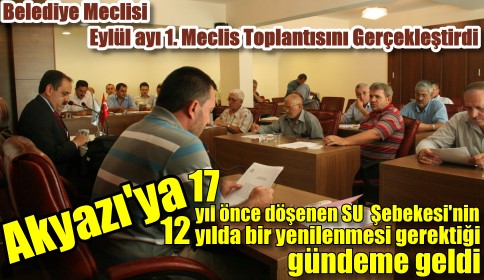 Belediye Meclisi Eylül Ayı 1.Birleşim Yapıldı