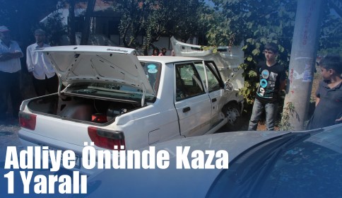Akyazı Mudurnu Caddesi Adliye binası önünde trafik kazası 1 kişi yaralandı.