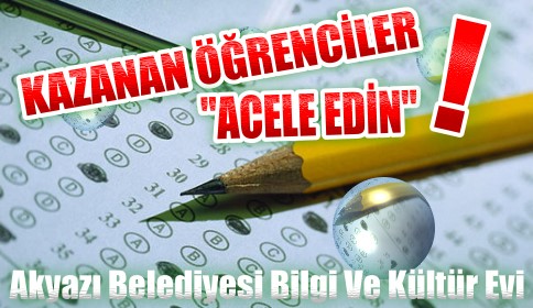 Derslere Destek Merkezi Sınavlarını Kazanan Öğrenciler Acele Edin