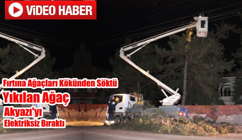 Fırtına İlçeyi Elektriksiz Bıraktı